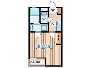 クレフラスト福祉大前の物件間取画像